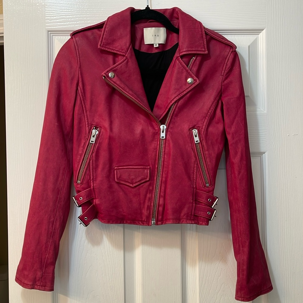 IRO Red Leather Jacket